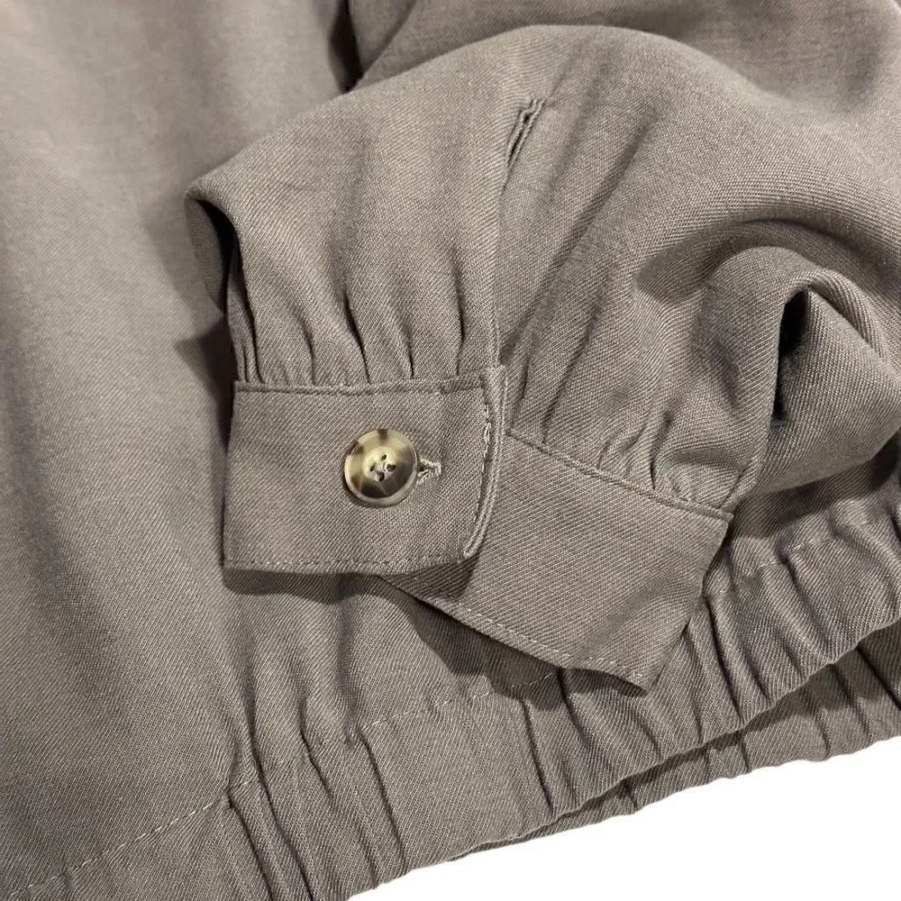 Nine West Grey Utility Bomber Jacket Large - Picture 6 of 9